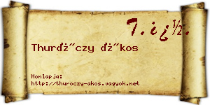 Thuróczy Ákos névjegykártya